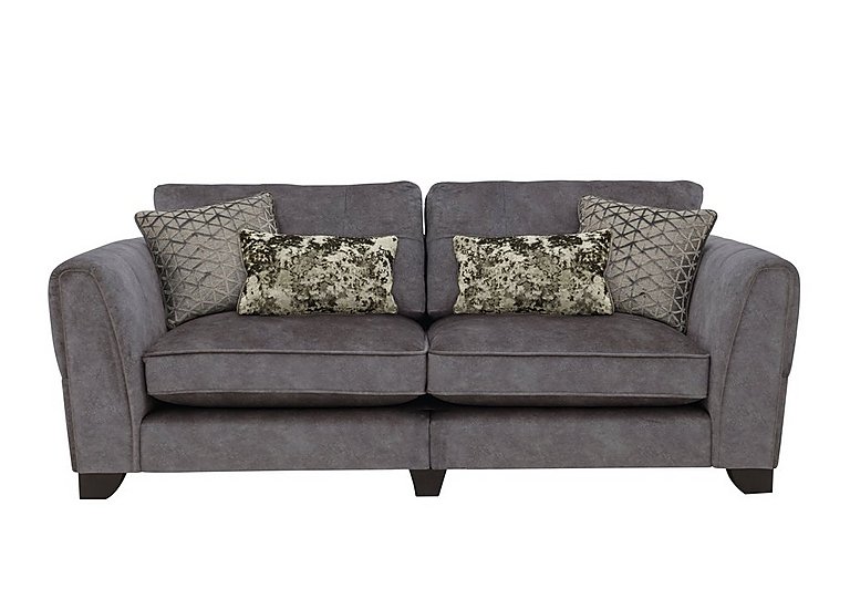 Ariana 4 Seater Fabric Classic Back Split Frame Sofa - Dapple Moleskin