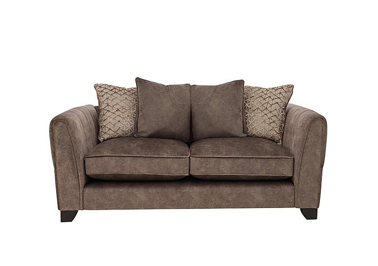 Ariana 2 Seater Fabric Pillow Back Sofa - Dapple Chocolate