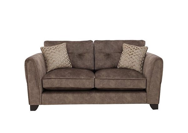 Ariana 2 Seater Fabric Classic Back Sofa  Dapple Chocolate | Bed Sava