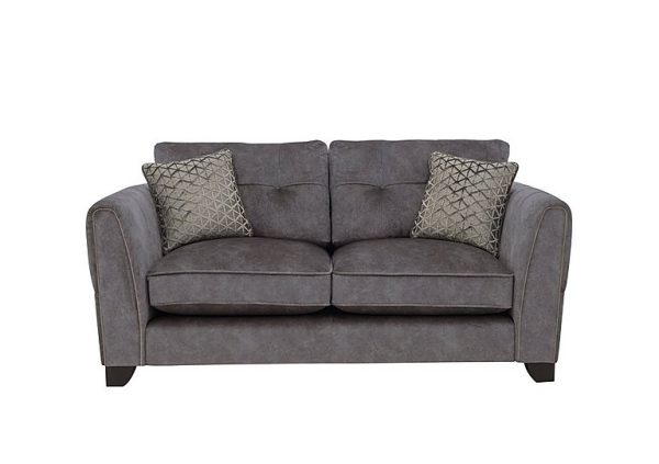 Ariana 2 Seater Fabric Classic Back Sofa with Brass Insert  Dapple Moleskin with Brass Insert | Bed Sava