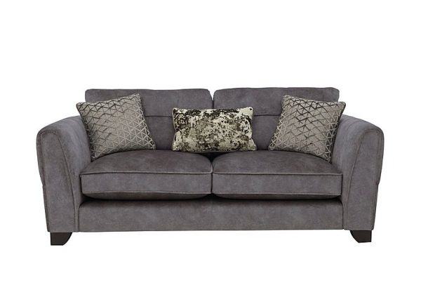 Ariana 3 Seater Fabric Classic Back Sofa  Dapple Moleskin | Bed Sava