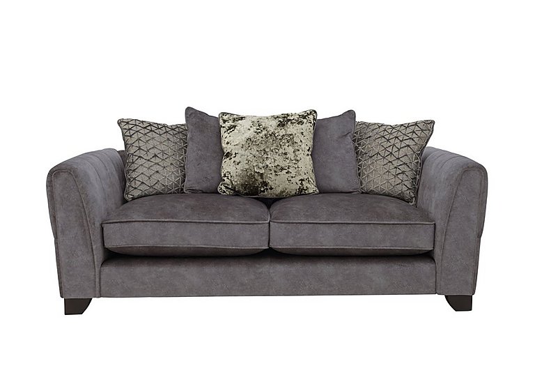 Ariana 3 Seater Fabric Pillow Back Sofa - Dapple Moleskin