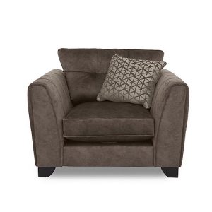 Ariana Fabric Classic Back Armchair  Dapple Chocolate | Bed Sava