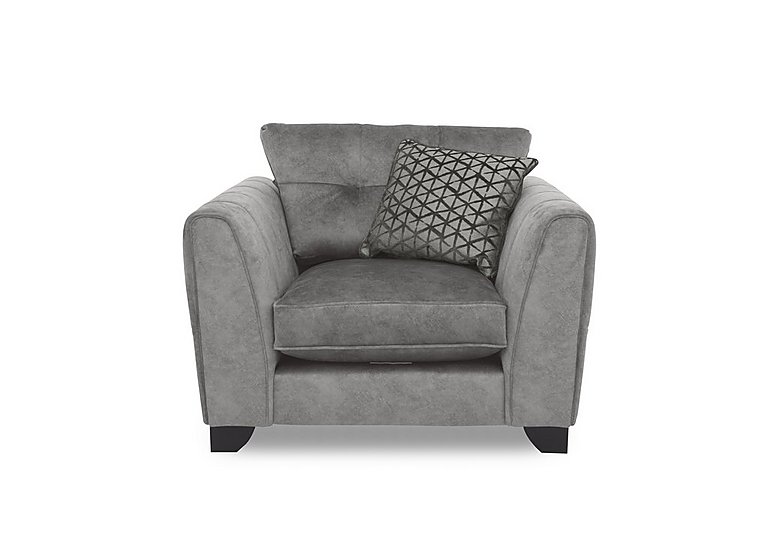 Ariana Fabric Classic Back Armchair - Dapple Silver