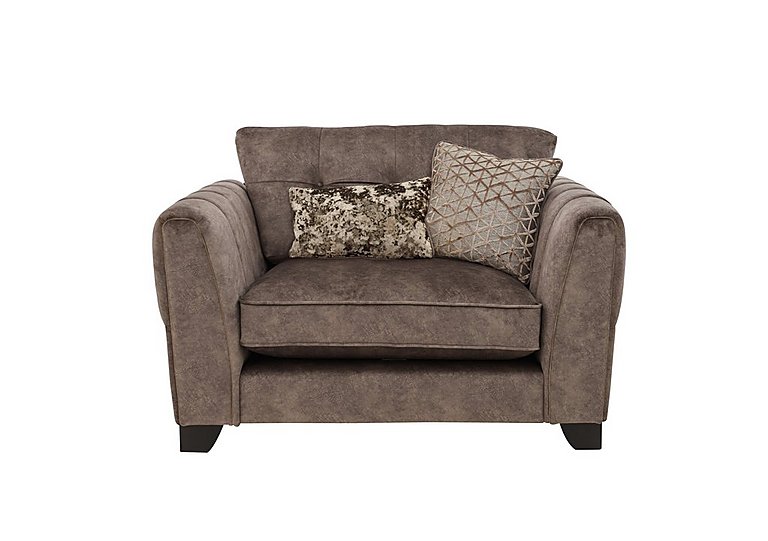 Ariana Classic Back Fabric Snuggler Chair - Dapple Chocolate