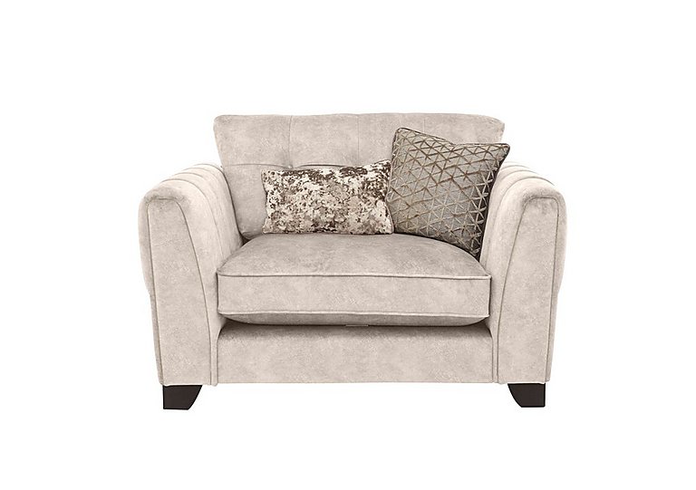 Ariana Classic Back Fabric Snuggler Chair - Dapple Cream
