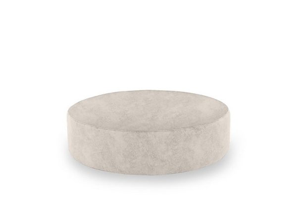 Ariana Fabric Twister Footstool  Cream | Bed Sava