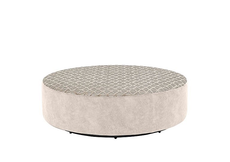 Ariana Fabric Twister Footstool - Dapple Cream/Trilogy Cream