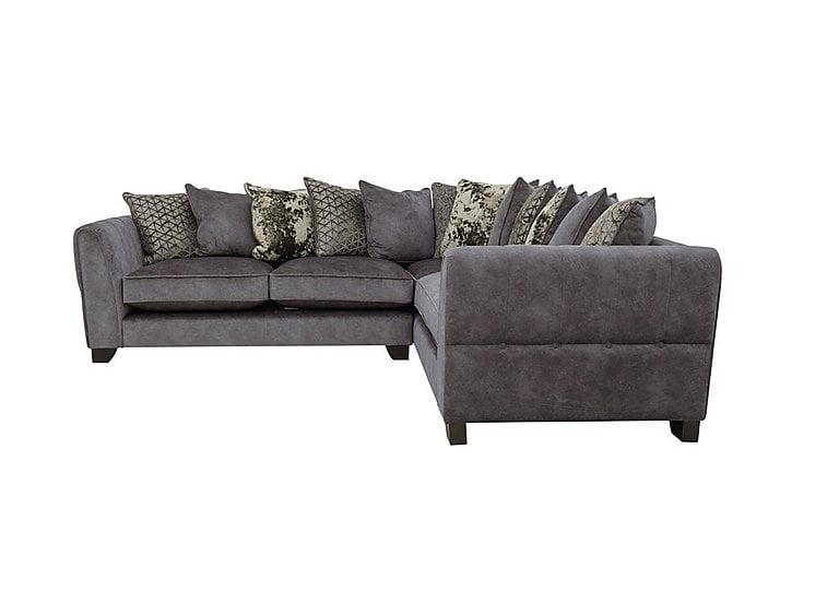 Ariana Small Fabric Pillow Back Right Hand Facing Corner Sofa - Dapple Moleskin
