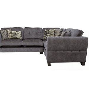 Ariana Small Fabric Classic Back Right Hand Facing Corner Sofa  Dapple Moleskin | Bed Sava