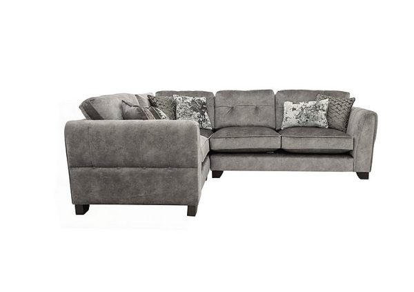 Ariana Small Fabric Classic Back Left Hand Facing Corner Sofa  Dapple Silver | Bed Sava