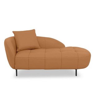 Bridgerton BV Leather Chaise  BV Honey Yellow | Bed Sava