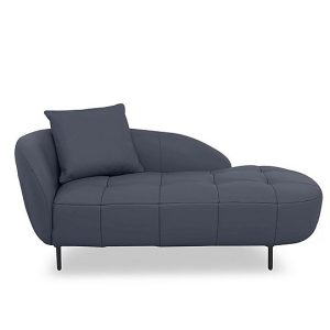 Bridgerton BV Leather Chaise  BV Ocean Blue | Bed Sava