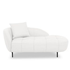 Bridgerton HW Leather Chaise  Star White | Bed Sava