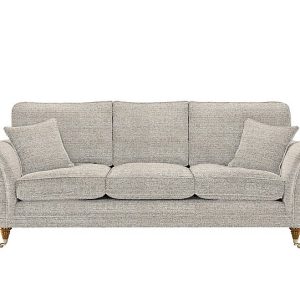 Parker Knoll  Burghley Grand 3 Seater Sofa  Caledonian Pebble | Bed Sava