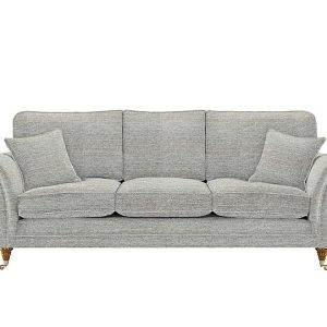 Parker Knoll  Burghley Grand 3 Seater Sofa  Caledonian Silver | Bed Sava