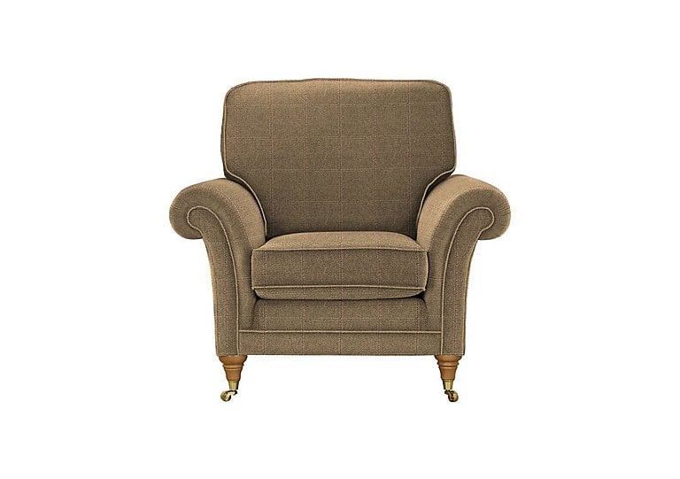 Parker Knoll - Burghley Fabric Armchair - Montauk Check Gold
