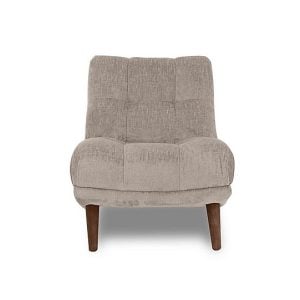 At The Helm  Cartier Fabric Accent Chair  Bailey Brown with Walnut Feet | Bed Sava