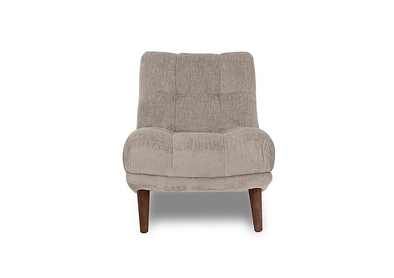 At The Helm - Cartier Fabric Accent Chair - Bailey Brown with Walnut Feet