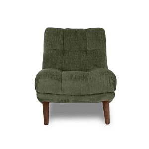 At The Helm  Cartier Fabric Accent Chair  Hunter Green with Walnut Feet | Bed Sava
