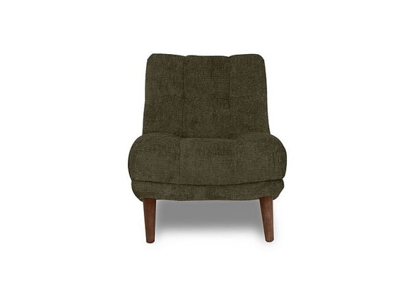 At The Helm  Cartier Fabric Accent Chair with Walnut Feet | Bed Sava