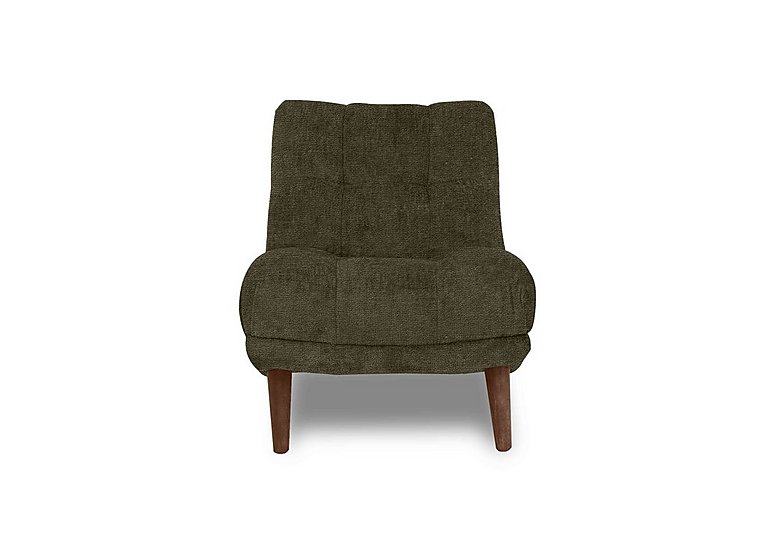 At The Helm - Cartier Fabric Accent Chair with Walnut Feet