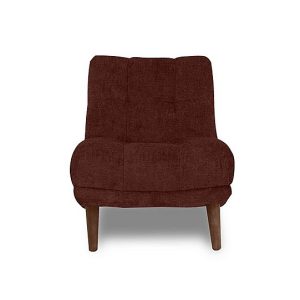 At The Helm  Cartier Fabric Accent Chair  Tawny with Walnut Feet | Bed Sava