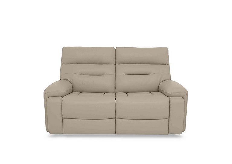 Cinemax 2 Seater Leather Sofa with Power Recliner - Dacota Pebble