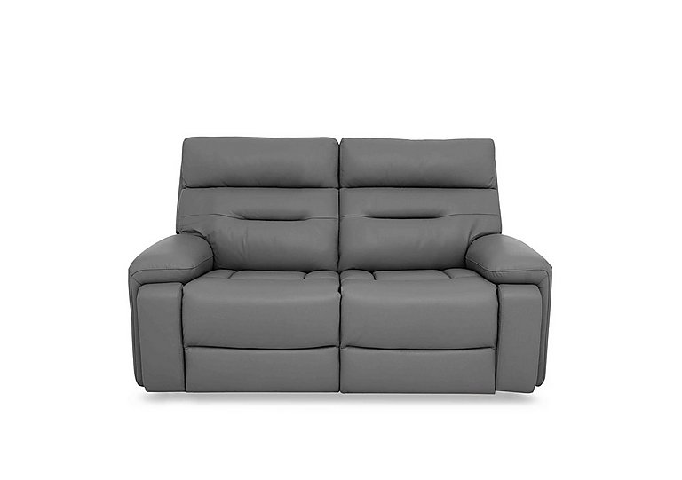 Cinemax 2 Seater Leather Sofa with Power Recliner - Natural Ash
