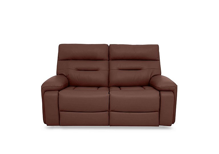 Cinemax 2 Seater Leather Sofa with Power Recliner - Natural Redmaple