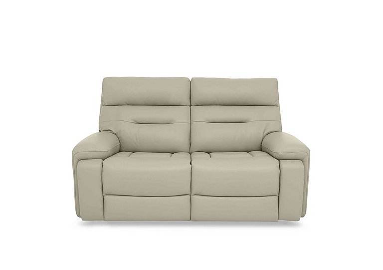 Cinemax 2 Seater Leather Sofa with Power Recliner - Natural Sand