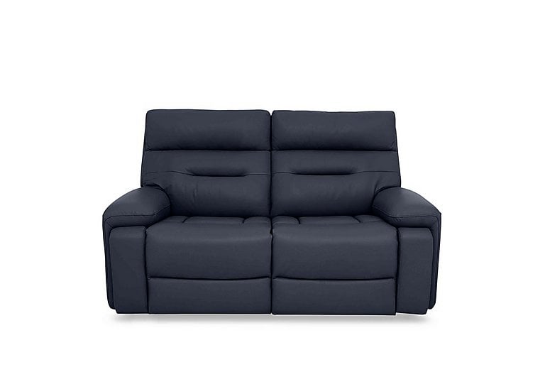 Cinemax 2 Seater Leather Sofa - Natural Milled Navy