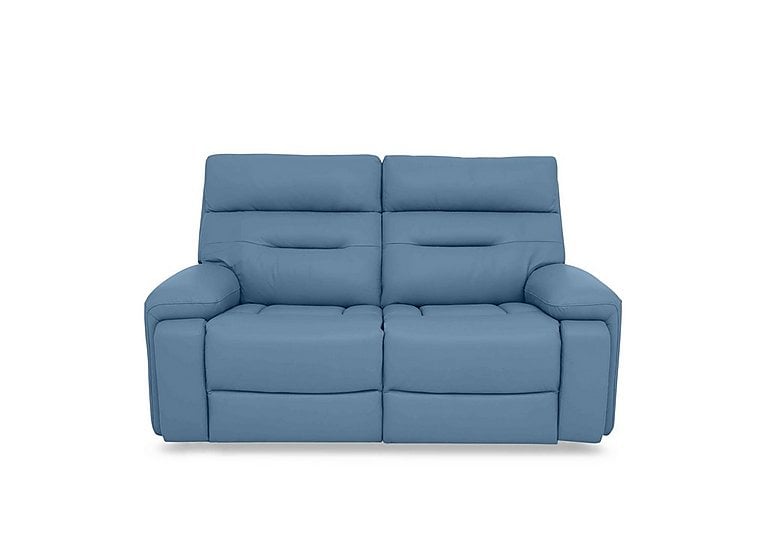 Cinemax 2 Seater Leather Sofa - Blu