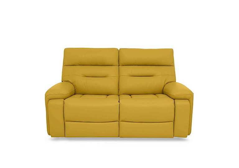 Cinemax 2 Seater Leather Sofa with Power Recliner - Giallo