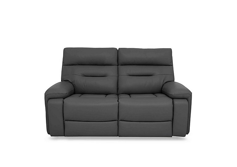 Cinemax 2 Seater Leather Sofa with Power Recliner - Grey