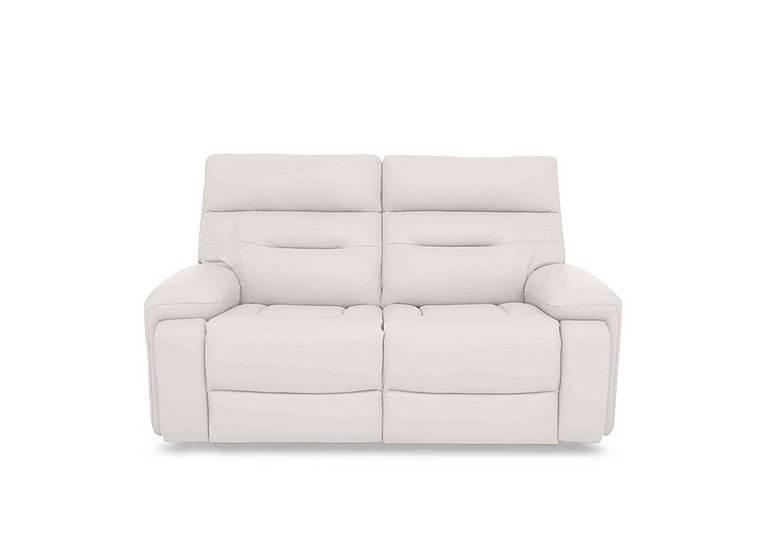 Cinemax 2 Seater Leather Sofa - White