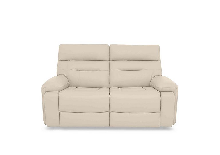 Cinemax 2 Seater Leather Sofa - Stone