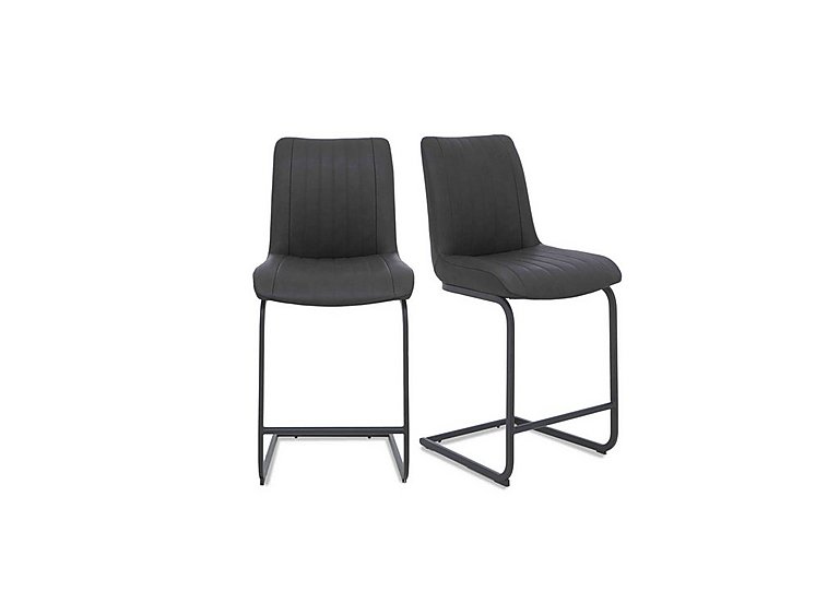 Bodahl - Terra Pair of Fixed Bar Stools - Vintage Grey