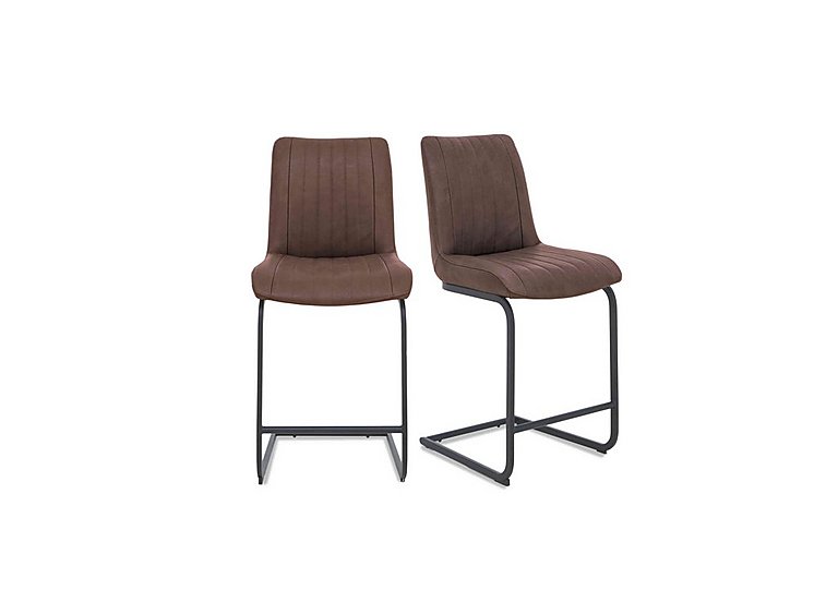 Bodahl - Terra Pair of Fixed Bar Stools - Cognac
