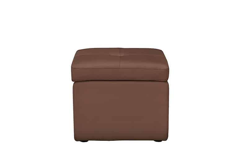 Easy Tray Fabric Storage Footstool - Hazelnut