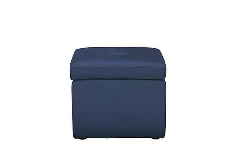 Easy Tray Fabric Storage Footstool - Blue