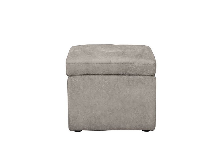 Easy Tray Fabric Storage Footstool - Grey