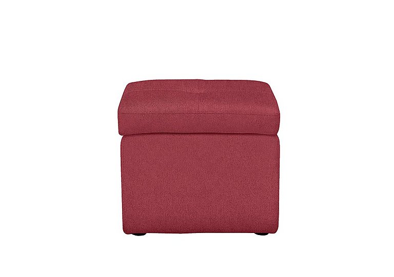 Easy Tray Fabric Storage Footstool - Red