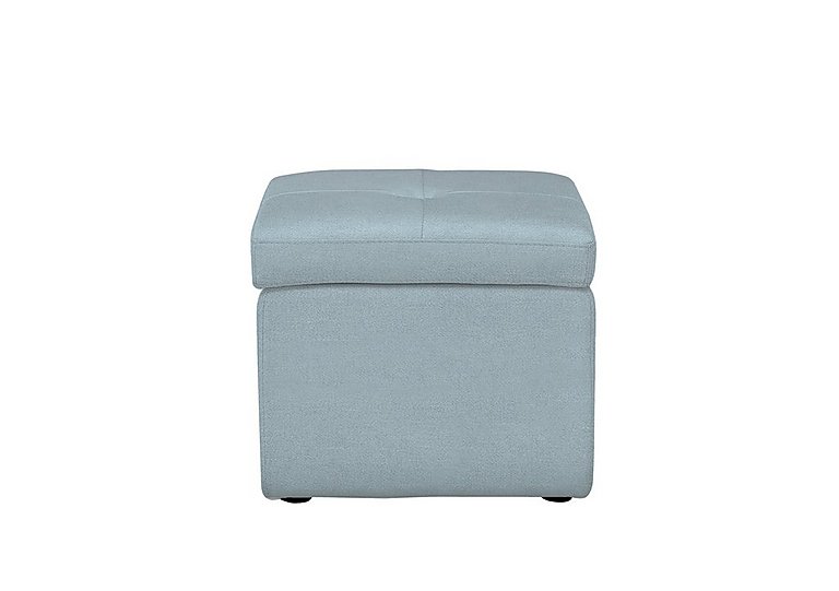 Easy Tray Fabric Storage Footstool - Baby Blue