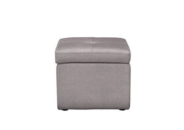 Easy Tray Fabric Storage Footstool  R27 Pewter | Bed Sava