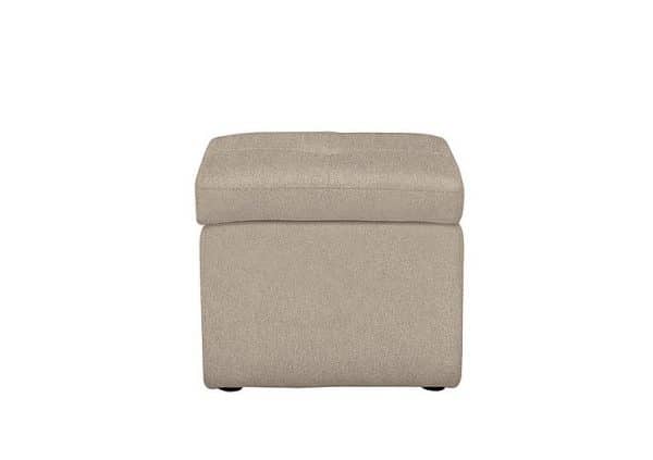 Easy Tray Fabric Storage Footstool  R28 Beige | Bed Sava