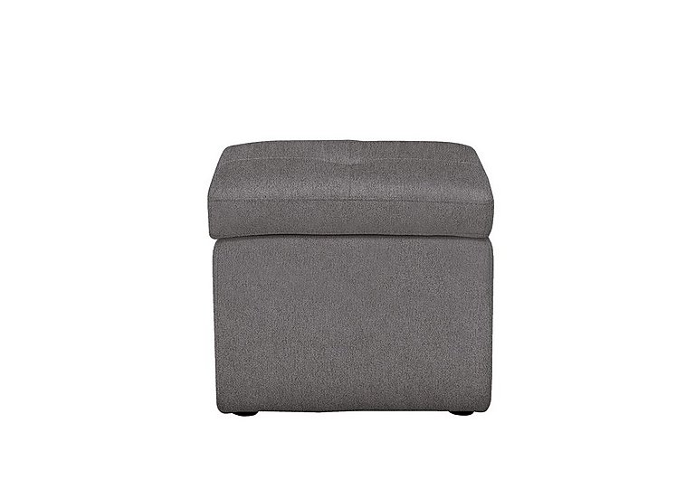 Easy Tray Fabric Storage Footstool - Charcoal Gray