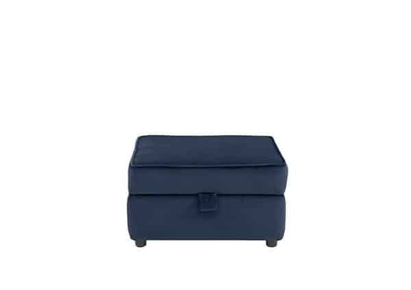 Felix Fabric Storage Footstool  Navy | Bed Sava