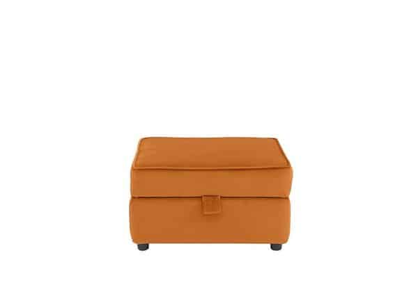 Felix Fabric Storage Footstool  Orange | Bed Sava