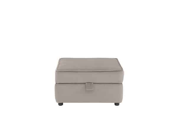 Felix Fabric Storage Footstool  Silver | Bed Sava